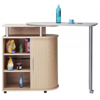 Desserte de cuisine Beaux Meubles Pas Chers chêne pivotante 110x55 cm