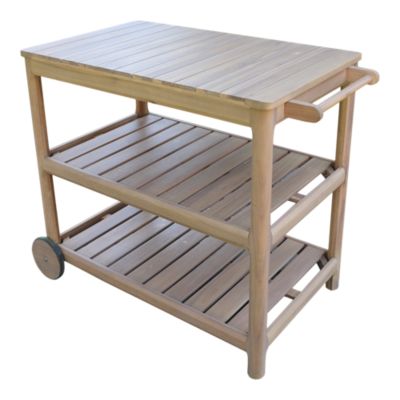 Desserte de jardin en bois d'acacia GoodHome Riveo L.113cm P.64,5cm