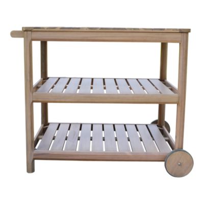 Desserte de jardin en bois d'acacia GoodHome Riveo L.113cm P.64,5cm