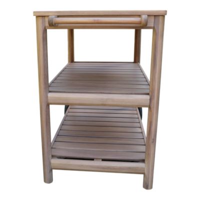 Desserte de jardin en bois d'acacia GoodHome Riveo L.113cm P.64,5cm