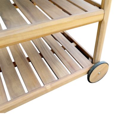 Desserte de jardin en bois d'acacia GoodHome Riveo L.113cm P.64,5cm