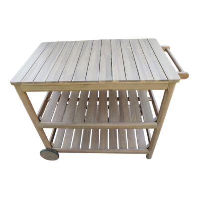 Desserte de jardin en bois d'acacia GoodHome Riveo L.113cm P.64,5cm