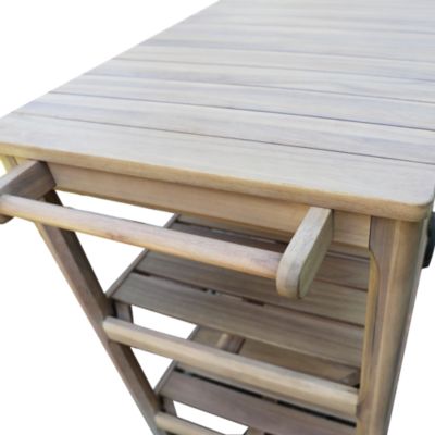 Desserte de jardin en bois d'acacia GoodHome Riveo L.113cm P.64,5cm