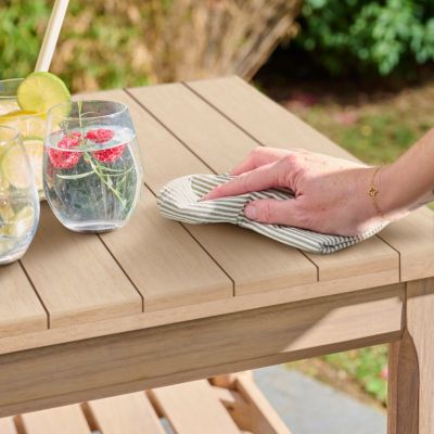 Desserte de jardin en bois d'acacia GoodHome Riveo L.113cm P.64,5cm