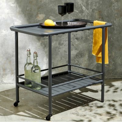 Desserte intérieur à roulettes en acier anthracite Palavas  Oviala