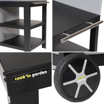 Desserte noire NOVA pour plancha - COOK'IN GARDEN