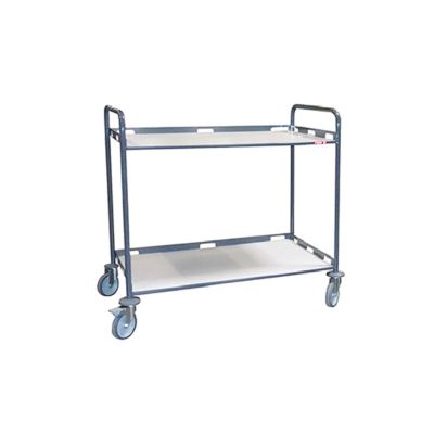 Desserte pour cantine - 2 plateaux 1000x600 mm - 880008991/RAL7024