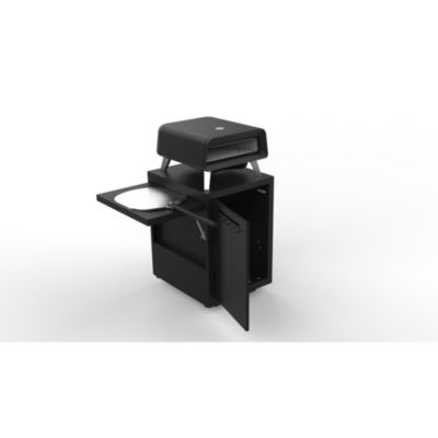 Desserte roulante pour four à pizza noir L.595 x P.721 x H.890 mm Forge Adour DRPIF N