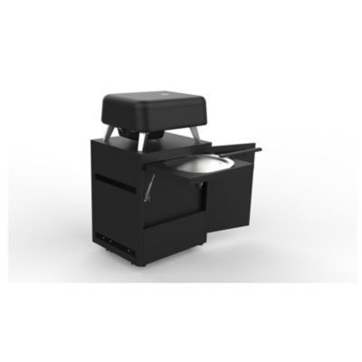 Desserte roulante pour four à pizza noir L.595 x P.721 x H.890 mm Forge Adour DRPIF N