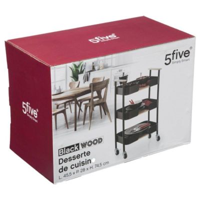 Dessertes 3 niveaux en bois "Blackwood" - 5 five simply smart