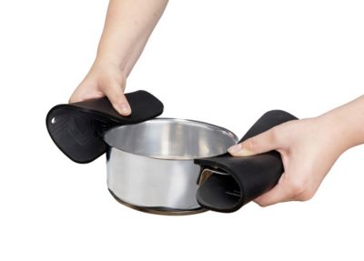 Dessous de plat carré en silicone noir Wesi