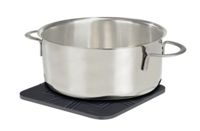 Dessous de plat carré en silicone noir Wesi