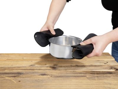 Dessous de plat carré en silicone noir Wesi
