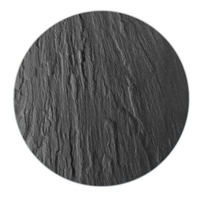 Dessous de plat rond en verre trempé aspect ardoise noire