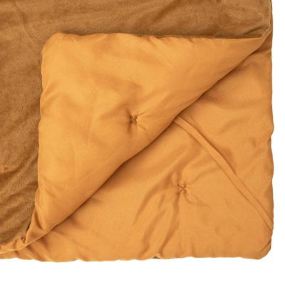 Dessus de lit "Baklo" en velours 240x260cm mordoré - Atmosphera