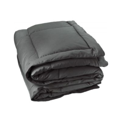 Dessus de lit matelassé peau de pêche Oekotex (220x240 cm - Gris anthracite)