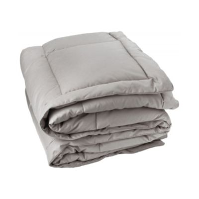 Dessus de lit matelassé peau de pêche Oekotex (220x240 cm - Gris clair)