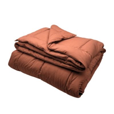 Dessus de lit matelassé peau de pêche Oekotex (240x260 cm - Cuivre)