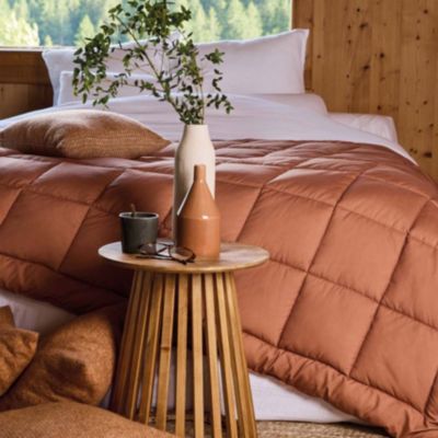 Dessus de lit matelassé peau de pêche Oekotex (240x260 cm - Cuivre)