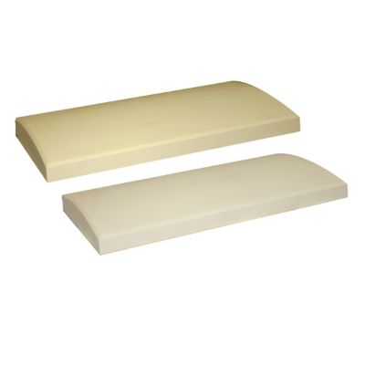 Dessus de muret arrondi 50 x 28 cm blanc ou ton pierre | Castorama