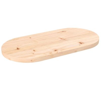 Dessus de table 60x30x2,5 cm bois de pin massif ovale