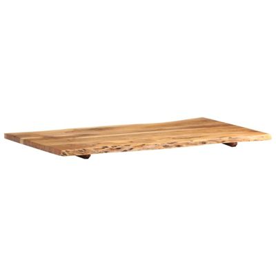 Dessus de table Bois d acacia massif 100x(50 60)x2,5 cm