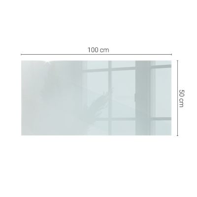 Dessus de table en verre trempé Wallfluent 100x50 cm Transparent
