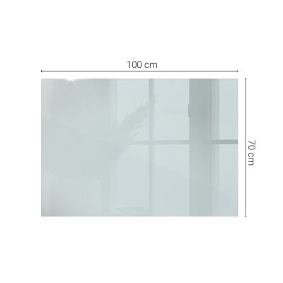 Dessus de table en verre trempé Wallfluent 100x70 cm Transparent