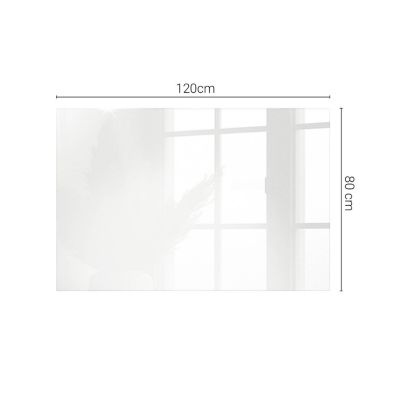 Dessus de table en verre trempé Wallfluent 120x80 cm Couleur blanche lisse