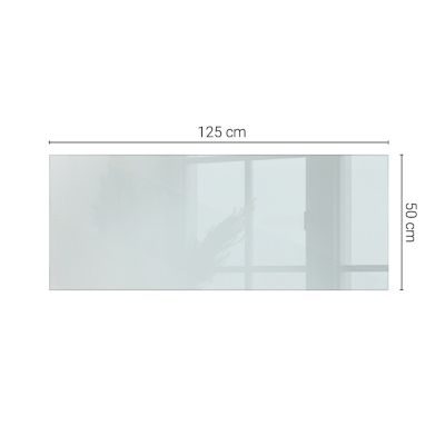 Dessus de table en verre trempé Wallfluent 125x50 cm Transparent