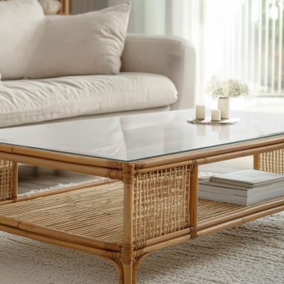 Dessus de table en verre trempé Wallfluent 140x70 cm Couleur blanche lisse