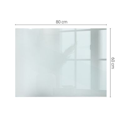 Dessus de table en verre trempé Wallfluent 80x60 cm Transparent