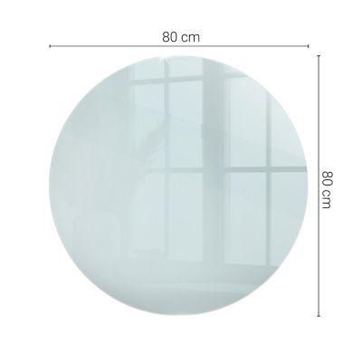 Dessus de table en verre trempé Wallfluent fi80 cm Transparent