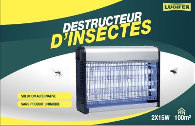 Destructeur d'insectes tube UV 2 X 15 W Masy Lucifer