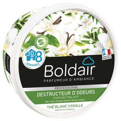 Destructeur d'odeurs gel Boldair thé blanc vanille 300g