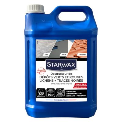 Destructeur de dépôts verts toitures, murs et sols PAE Starwax 5L