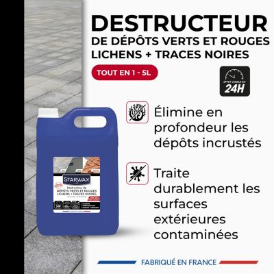 Destructeur de dépôts verts toitures, murs et sols PAE Starwax 5L