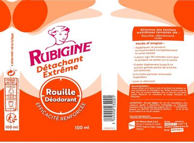 Détachant extrême anti-rouille Rubigine 100ml