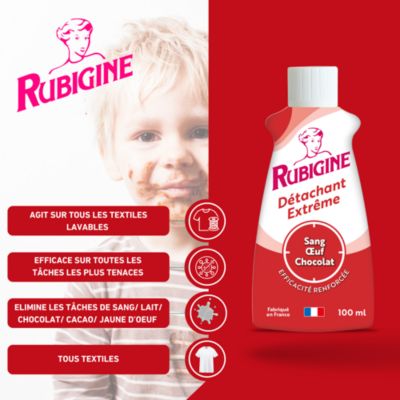 Détachant extrême sang, oeuf, chocolat Rubigine 100ml