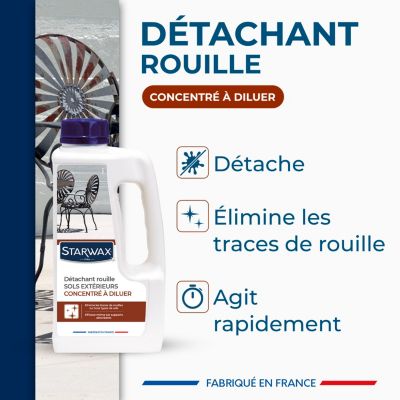 Détachant rouille sols extérieurs Starwax 1L