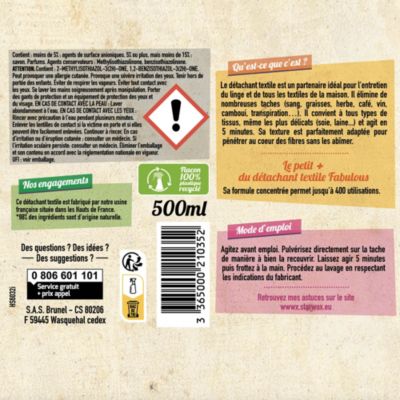 Détachant textile fiel de bœuf Starwax The fabulous 500ml
