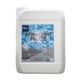 Detartrant Filtre Piscine - Protection Hivernage - Compatible Sable Verre Cartouche Tissu Fibre - Bidon 5 Litres - Edg By Aqualux