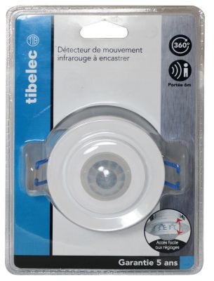 Détecteur à infrarouge 360° Tibelec à encastrer