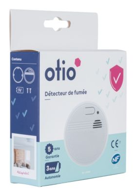 Détecteur de fumée Otio autonomie 3 ans