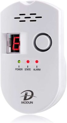 Detecteur de gaz naturel. gpl et charbon alarme sonore affichage led modele brj-502 - D MODUN