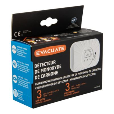 Détecteur Monoxyde De Carbone Avec Écran LCD - Norme EN50291 - Batterie 10 Ans - Alarme 85dB - Pour Maison Et Voyage