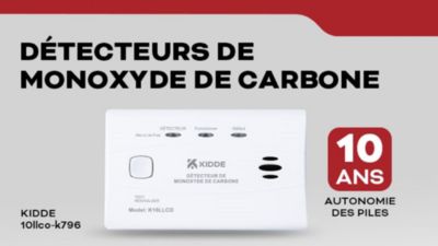 Kidde 2030-DCR Détecteur De Monoxyde De Carbone Compact 10 Ans - Piles AA Incluses - Sécurité Famille