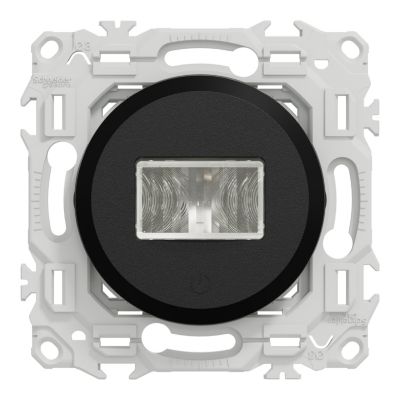 Détecteur présence et mouvement, 3 fils avec neutre, noir onyx, Odace