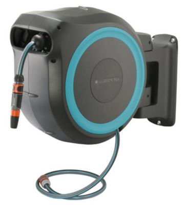 Dévidoir automatique mural Gardena RollUp équipé avec tuyau d'arrosage 30m