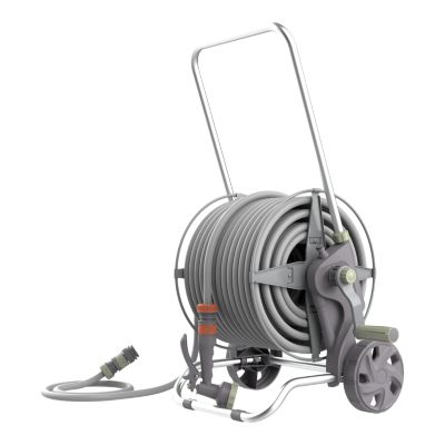 Dévidoir sur roues en métal équipé avec tuyau d'arrosage 40m Durum GoodHome